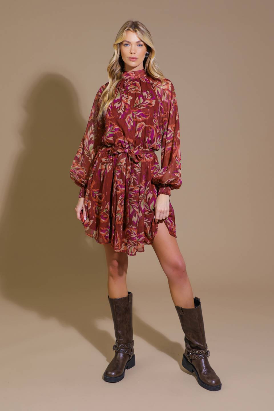 ARTISTIC ESSENCE WOVEN MINI DRESS Flying Tomato